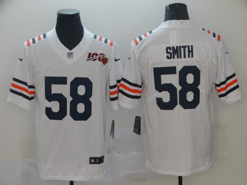 Men's Chicago Bears Roquan Smith #58 White Jersey